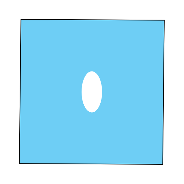 Serweta z otworem 50x50 cm otwór owalny 6x8 cm