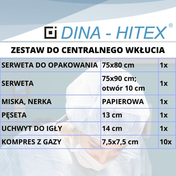 Zestaw do centralnego wkłucia