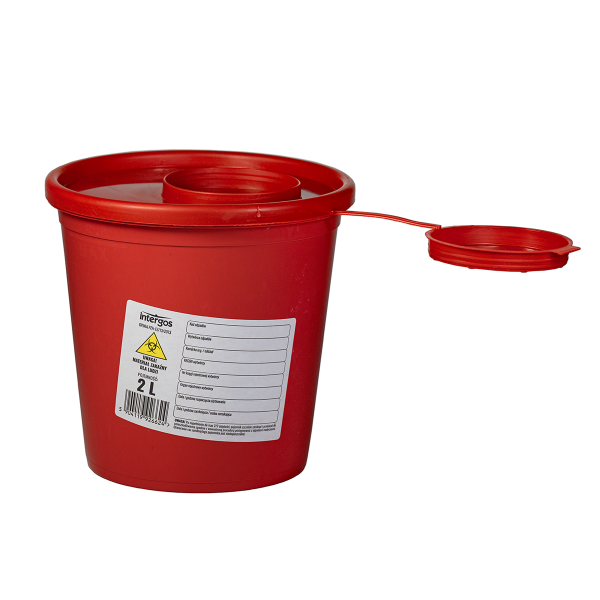 Pojemnik na odpady medyczne 2,0 l czerwony