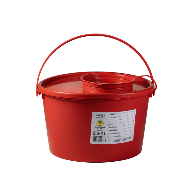 Pojemnik na odpady medyczne 3,5 l czerwony