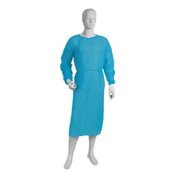 Fartuch flizelinowy niebieski z mankietem w rękawie rozm.XL