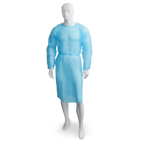 Fartuch flizelinowy z gumką w rękawie niebieski XL